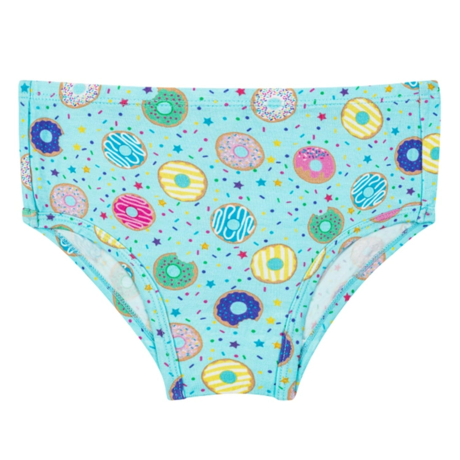 Macaron + Me Bamboo Girls Underwear Set - Turquoise Donuts