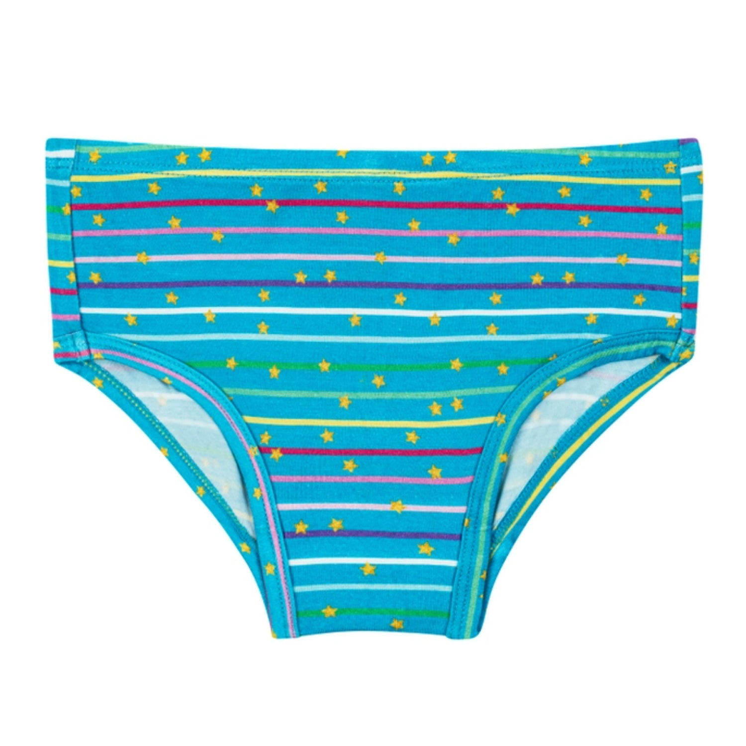 Macaron + Me Bamboo Girls Underwear Set - Turquoise Donuts