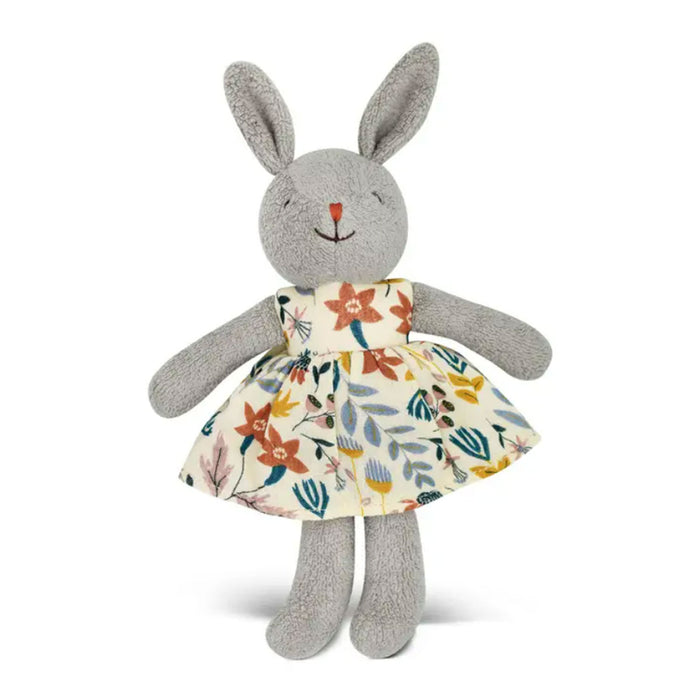 Apple Park Organic Little Plush Bunny - Earthtone Floral