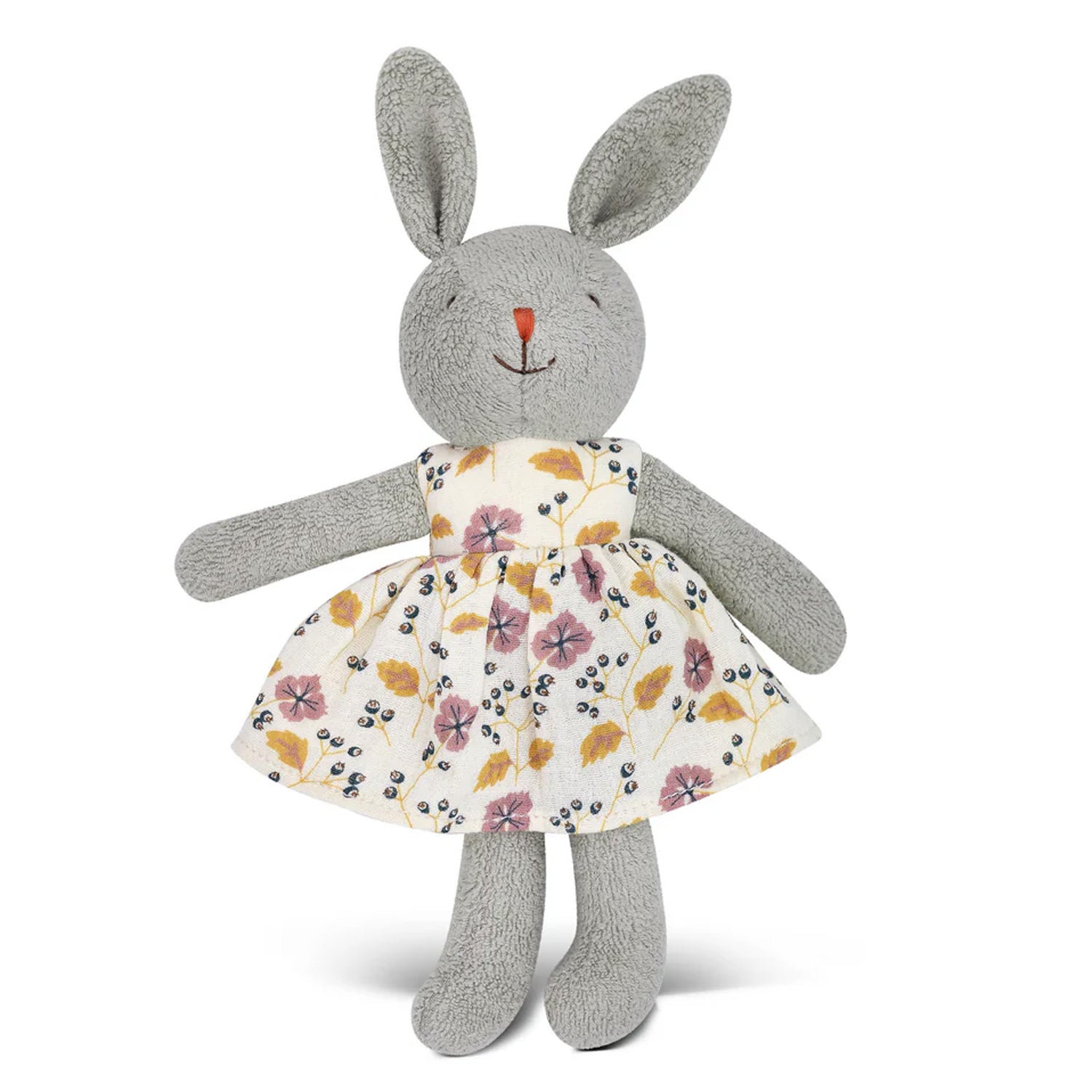 Apple Park Organic Little Plush Bunny - Pink Flower