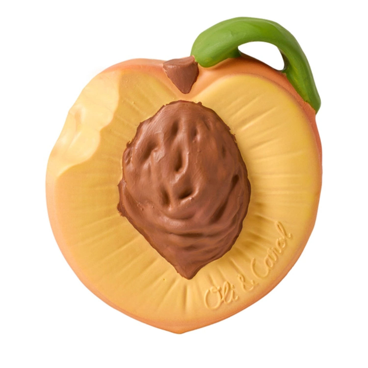 Oli & Carol Palm Peach Natural Rubber Teether and Bath Toy