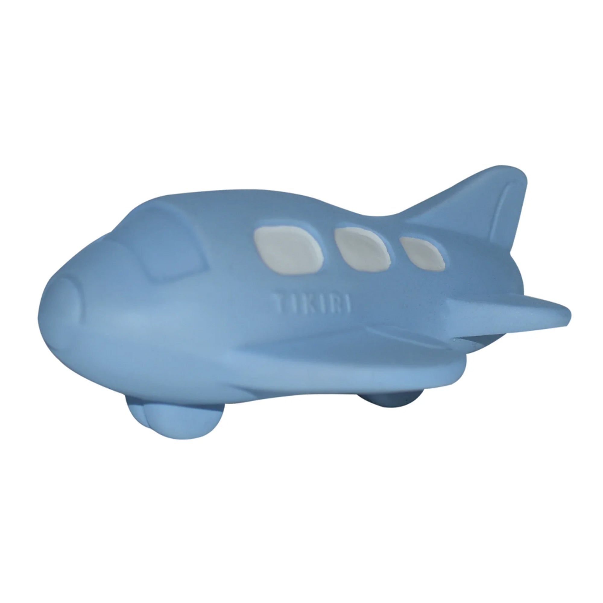 Tikiri Toys Natural Rubber Teether, Rattle & Bath Toy - Plane
