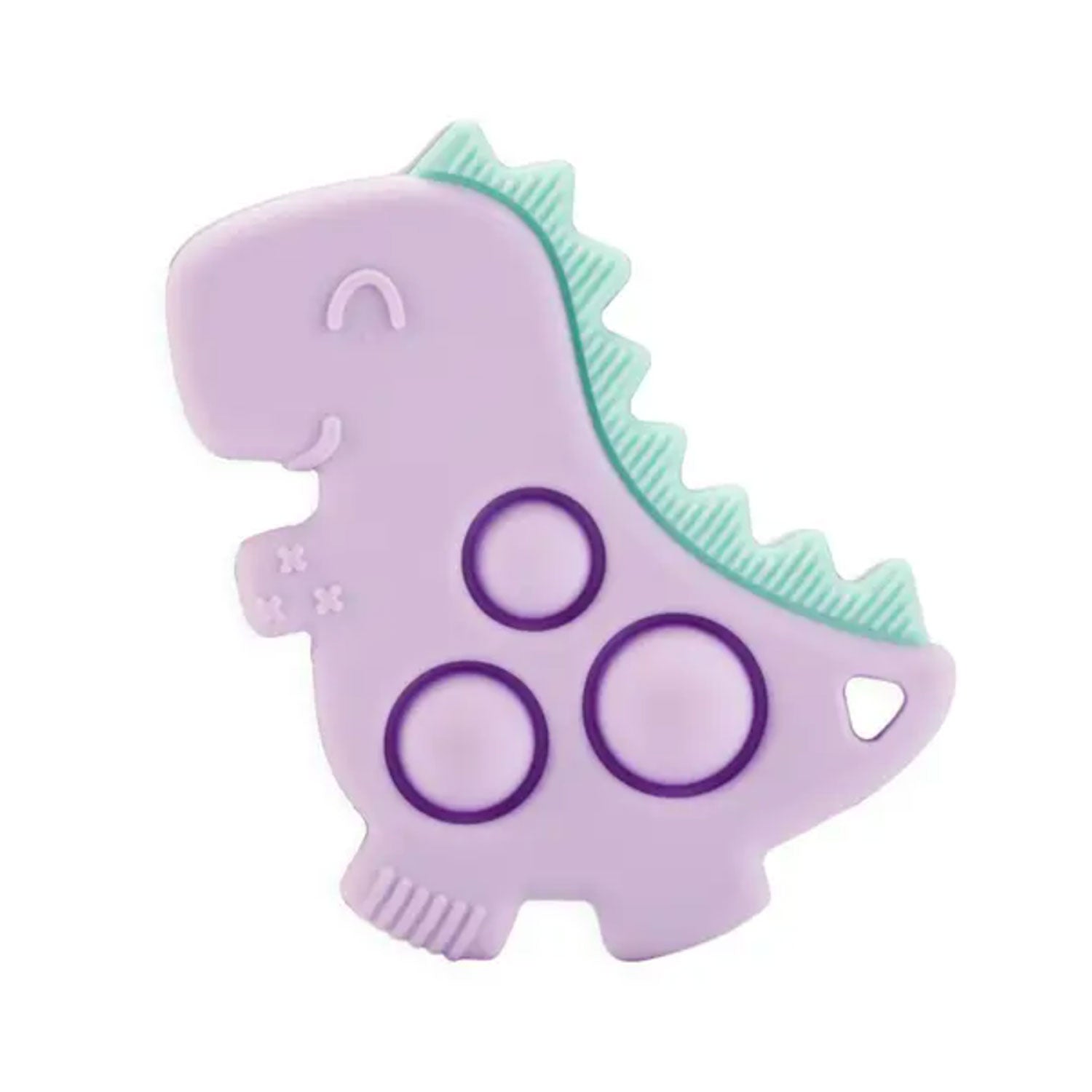 Itzy Ritzy Itzy Pop Sensory Popper Toy Teether - Lilac Dino