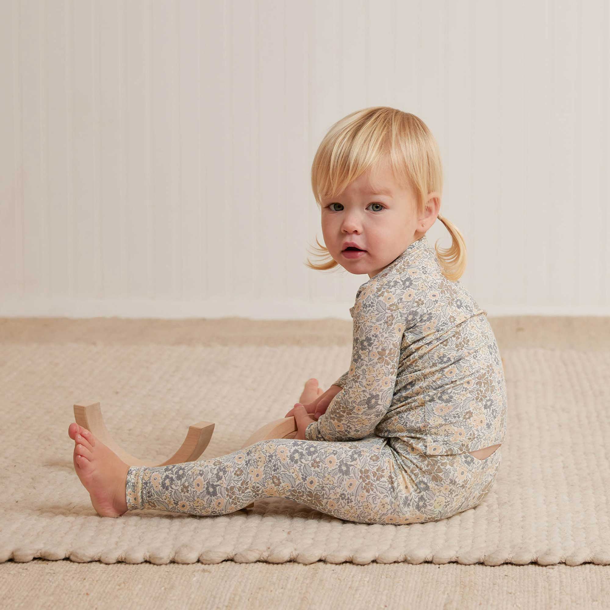 Quincy Mae Bamboo Pajama Set - Winter Garden