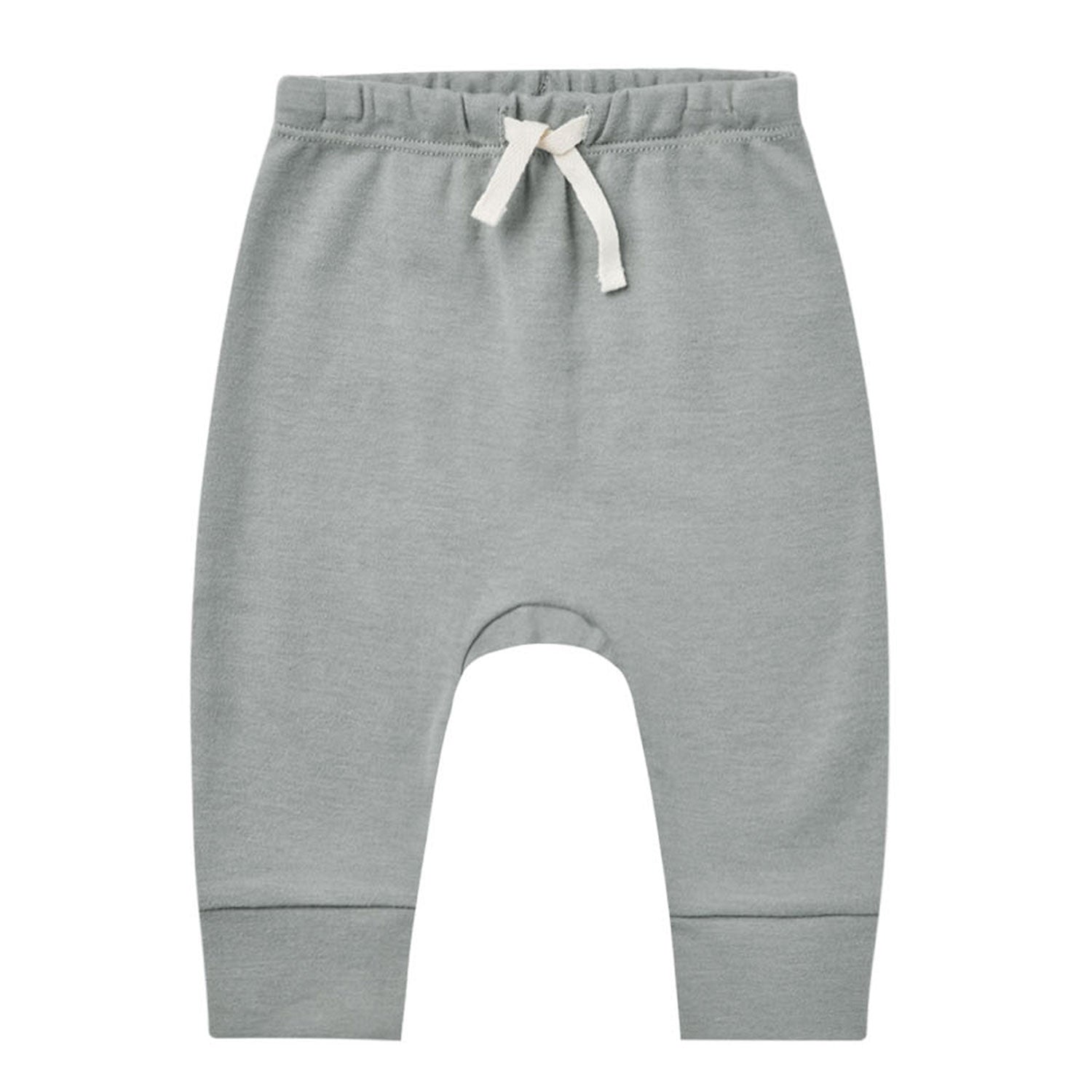 Quincy Mae Organic Drawstring Pant -  Dusty Blue