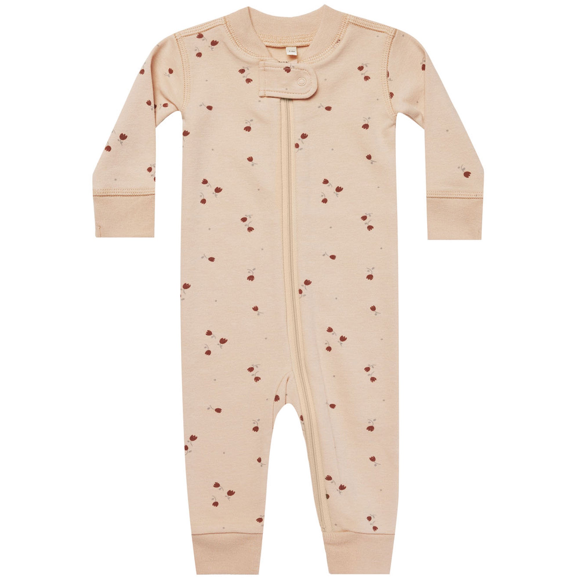 Quincy Mae Organic Zip Long Sleeve Sleeper - Tulips