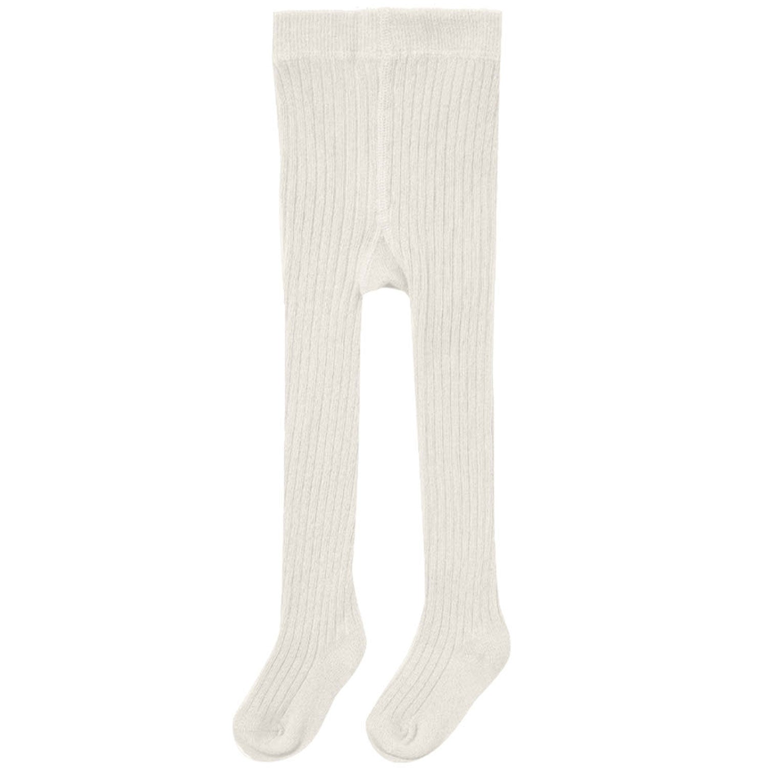 Quincy Mae Solid Ribbed Tights - Ivory
