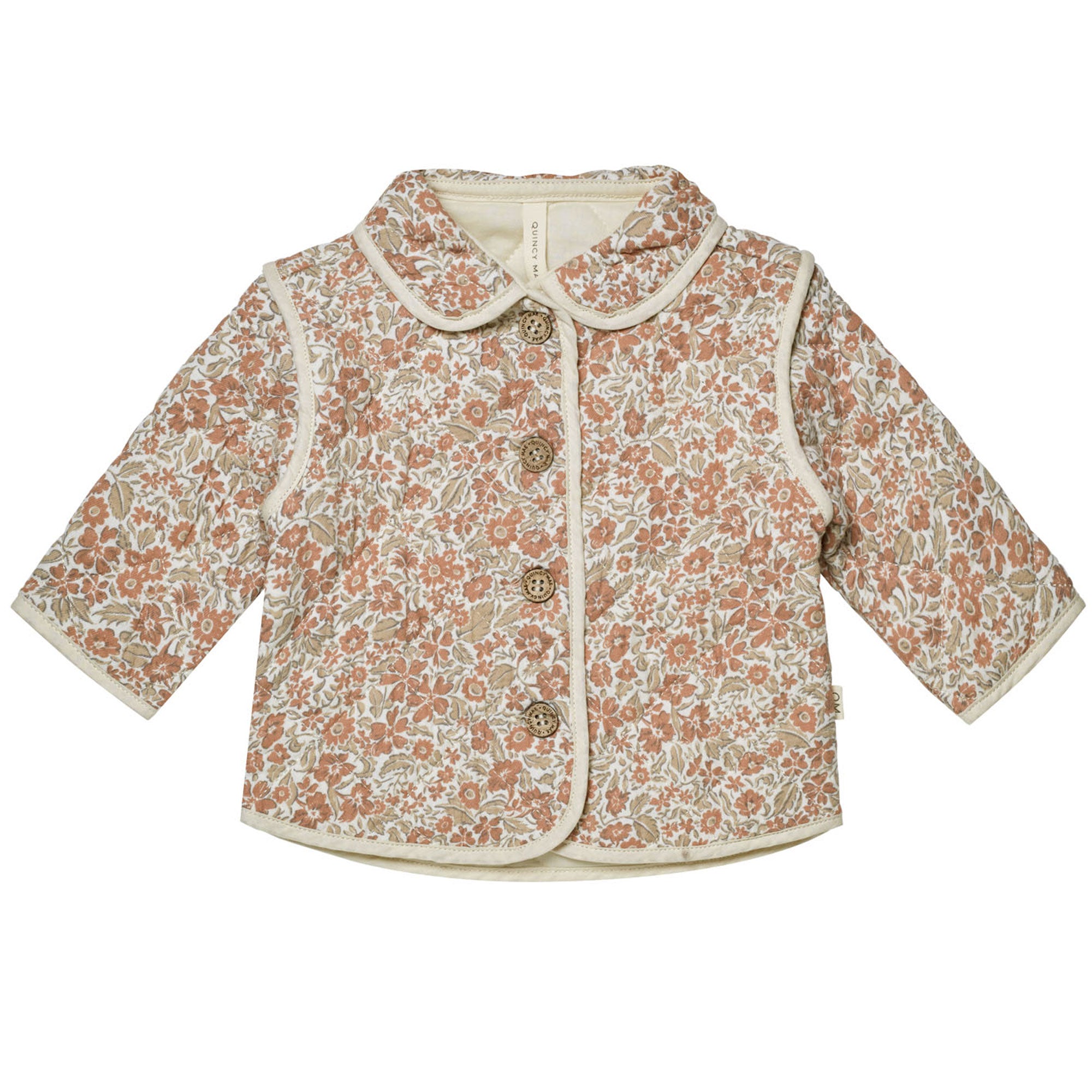 Quincy Mae Organic Quilted Jacket - Rose Garden