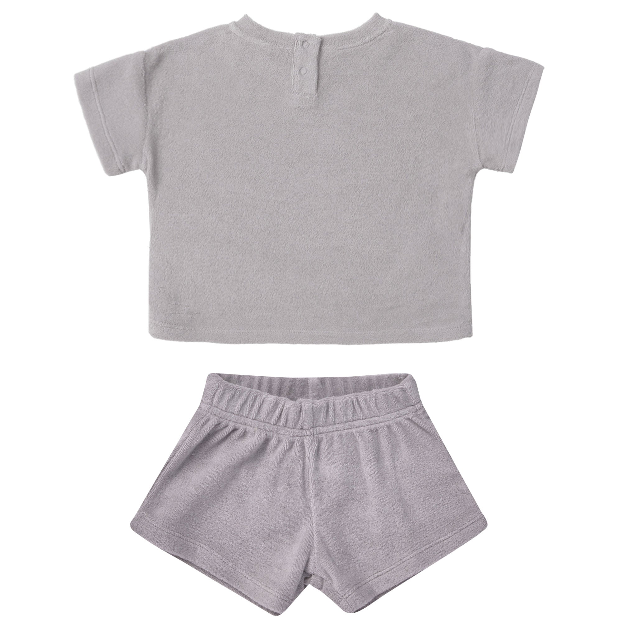 Quincy Mae Organic Terry Tee + Shorts Set | Periwinkle