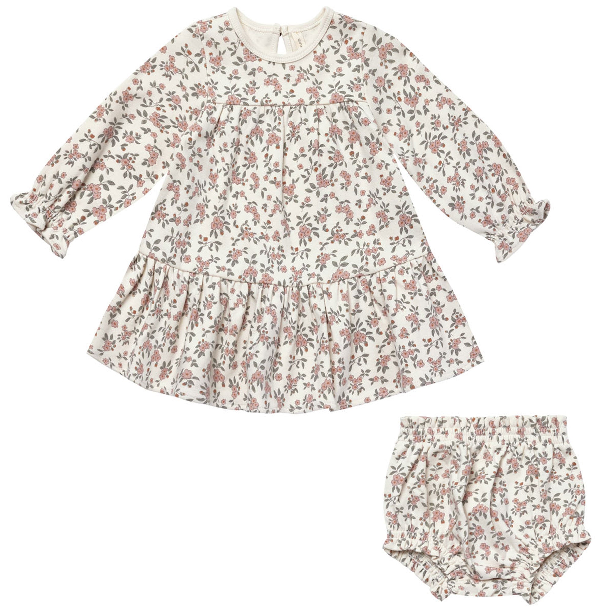 Quincy Mae Organic Tiered Jersey Dress - Meadow