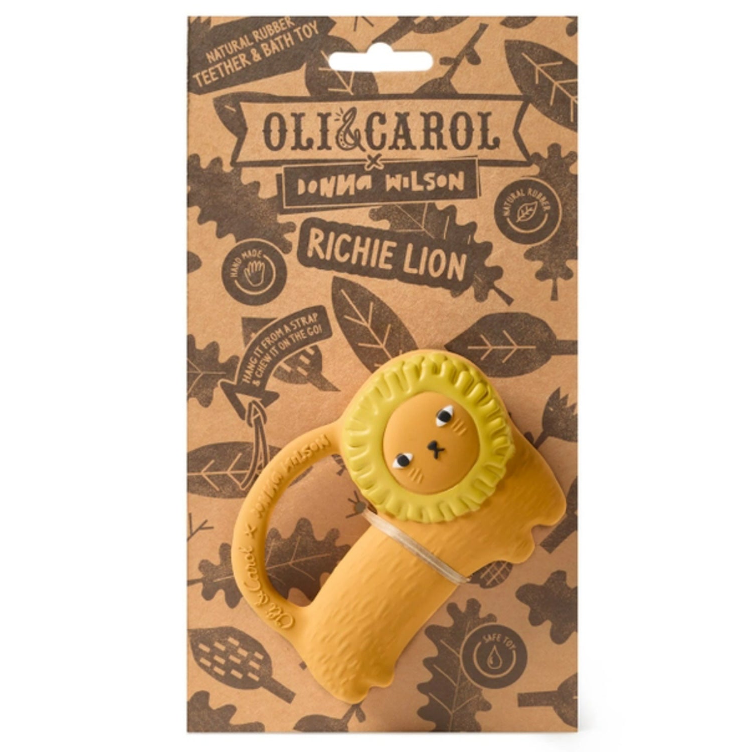 Oli & Carol Richie Lion Natural Rubber Teether and Bath Toy