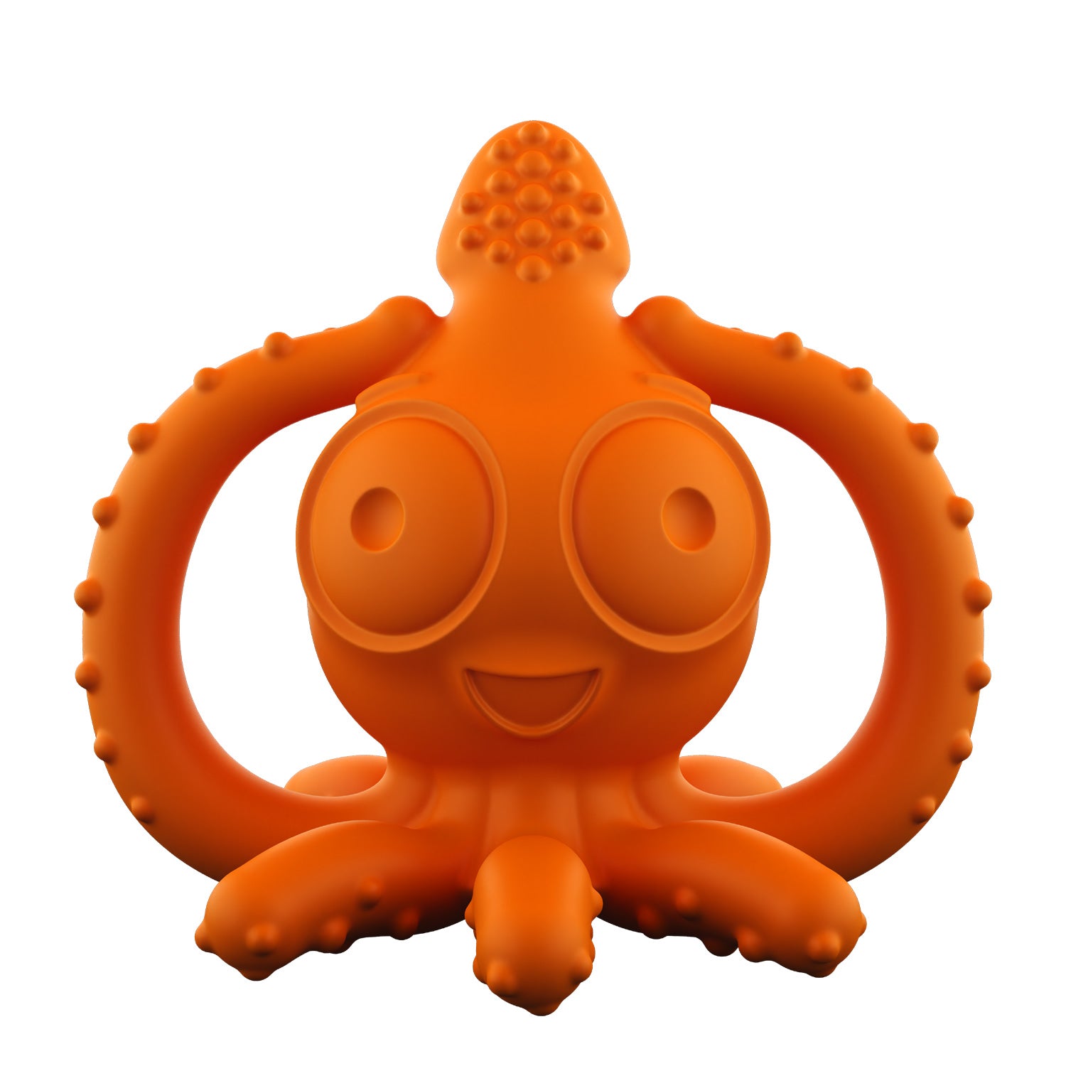 CaaOcho Pure Natural Rubber Sqwiddle the Squid Teether Gum Massager