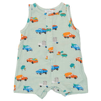 Angel Dear Bamboo Shortie Romper - County Fair Winner Trucks