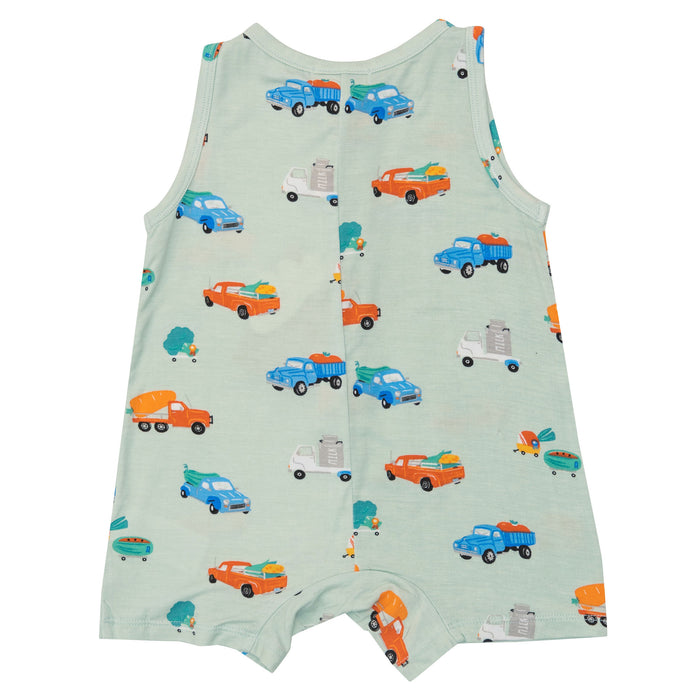 Angel Dear Bamboo Shortie Romper - County Fair Winner Trucks