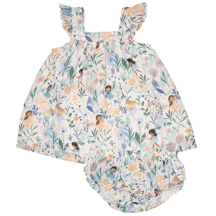 Angel Dear Organic Muslin Sundress - Pretty Garden Fairies