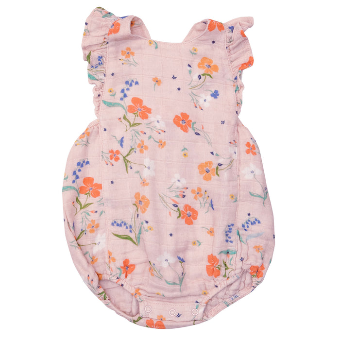 Angel Dear Organic Muslin Sunsuit - Spring Mix Floral