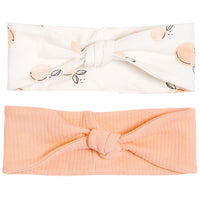 FIRSTS by Petit Lem Organic Baby Headbands (set of 2) - Peaches