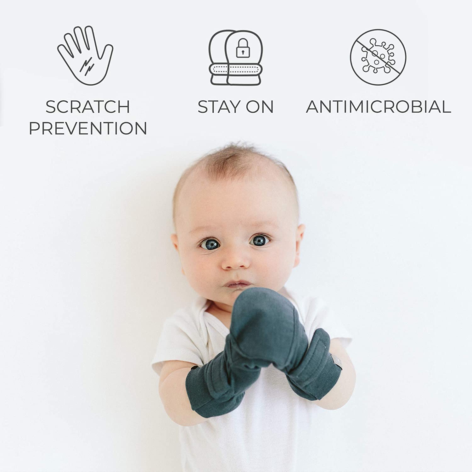 Goumikids Stay On Baby Mittens - Diamond Dots