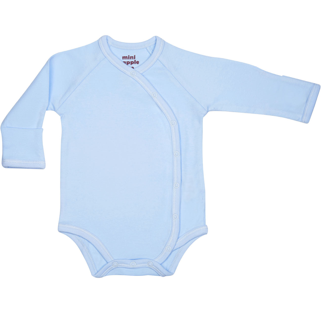 Organic Baby Essentials Long Sleeve Bodysuit with Side Snaps Blue
