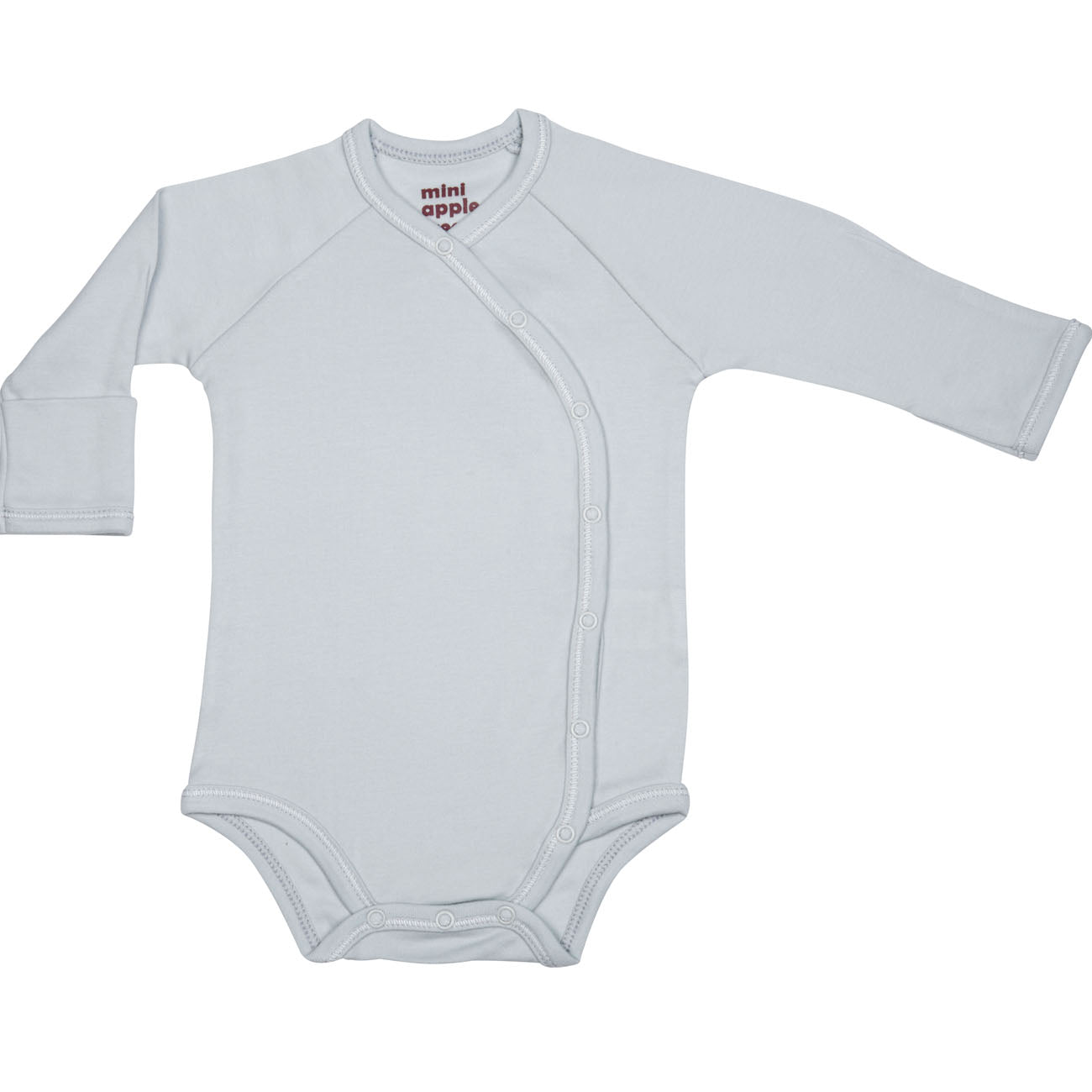  Organic Baby Essentials Long Sleeve Bodysuit with Side Snaps Gray
