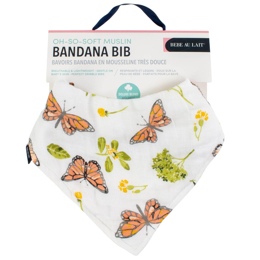 Bebe Au Lait Oh-So-Soft Muslin Bandana Bib - Butterfly