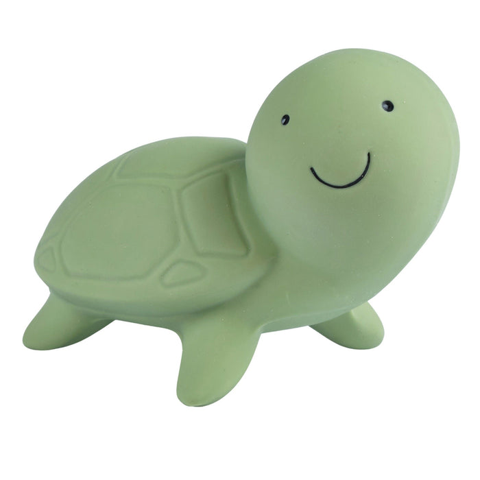 Tikiri Toys Natural Rubber Teether, Rattle & Bath Toy - Turtle