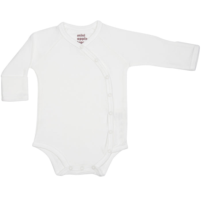 Organic Baby Essentials Long Sleeve Bodysuit with Side Snaps Cream