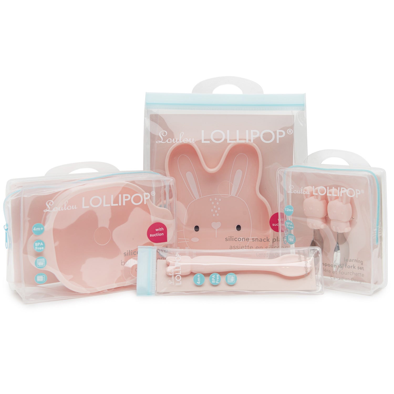 Loulou Lollipop Toddler Learning Spoon And Fork Set - Bunny