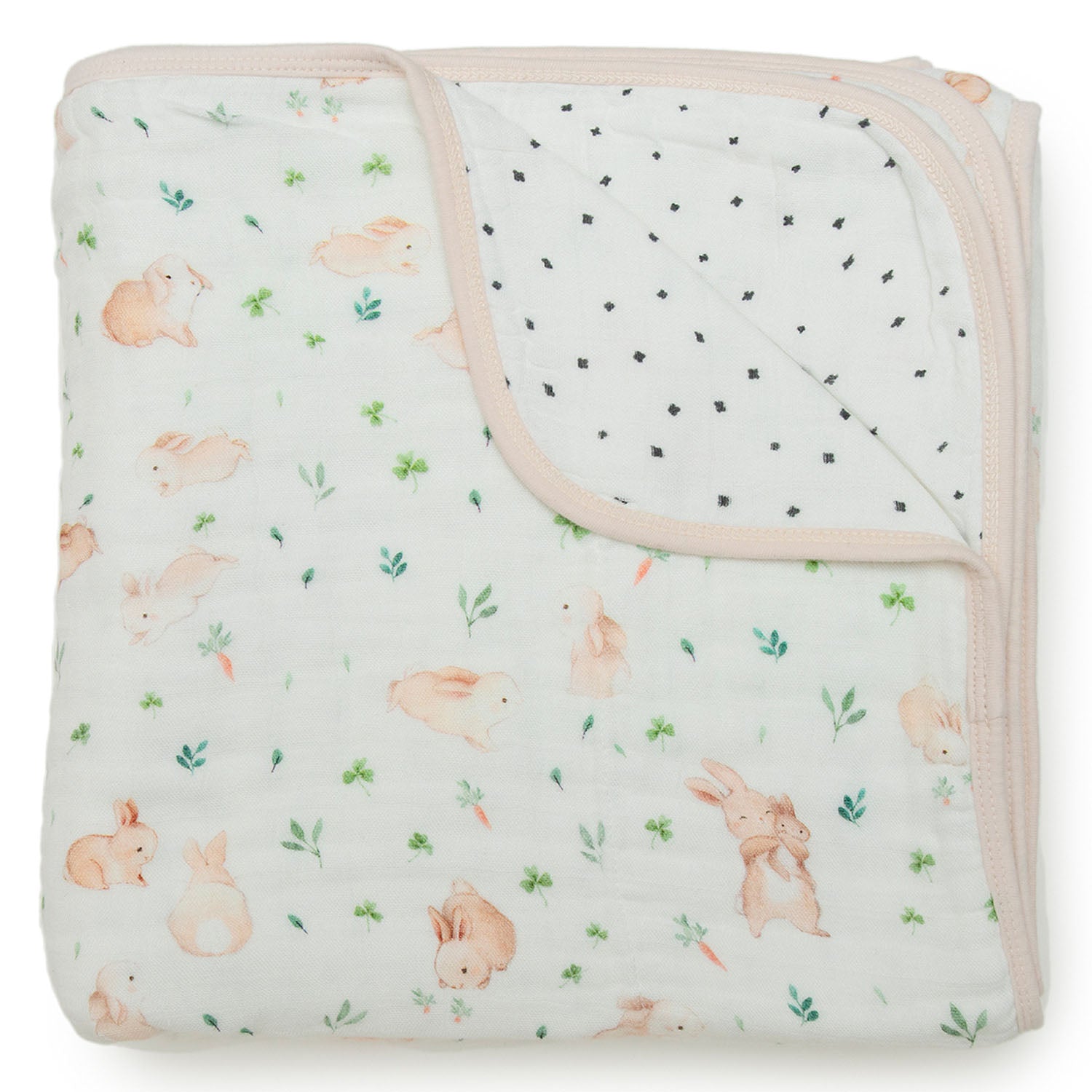 Loulou Lollipop Muslin Quilt Blanket - Bunny Meadow