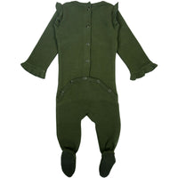 L'ovedbaby Organic Corduroy Wrap Baby Footie - Forest