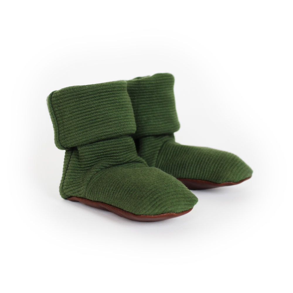 L'ovedbaby Organic Corduroy Bootie - Forest
