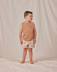 Rylee + Cru Swim Trunk - Leopard
