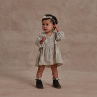Rylee + Cru V-neck Babydoll Dress - Micro Stripe