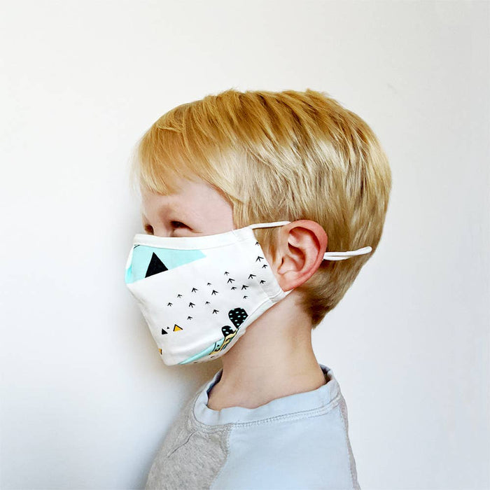 Kids Cotton Face Mask with filter pocket - Desert