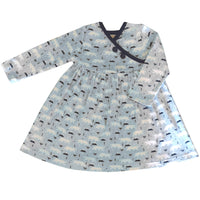Organic Baby-Girls Kimono Dress Bears Blue