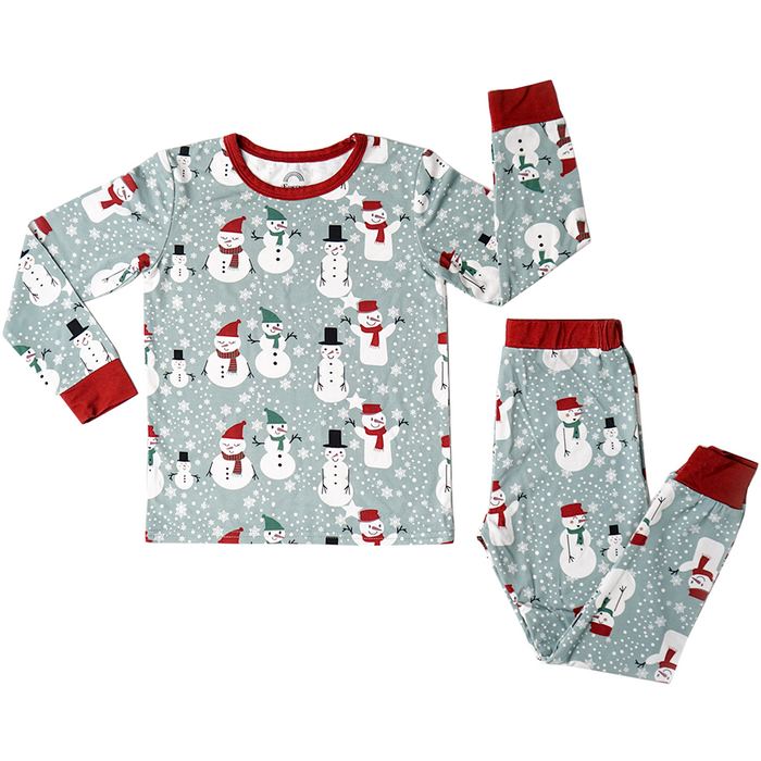 Emerson and Friends Holiday Christmas Bamboo Pajama Set - Snowpeople