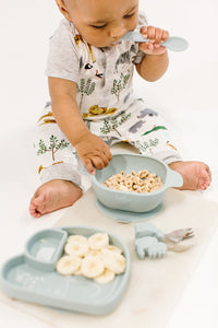 Loulou Lollipop Silicone Suction Snack Plate - Elephant