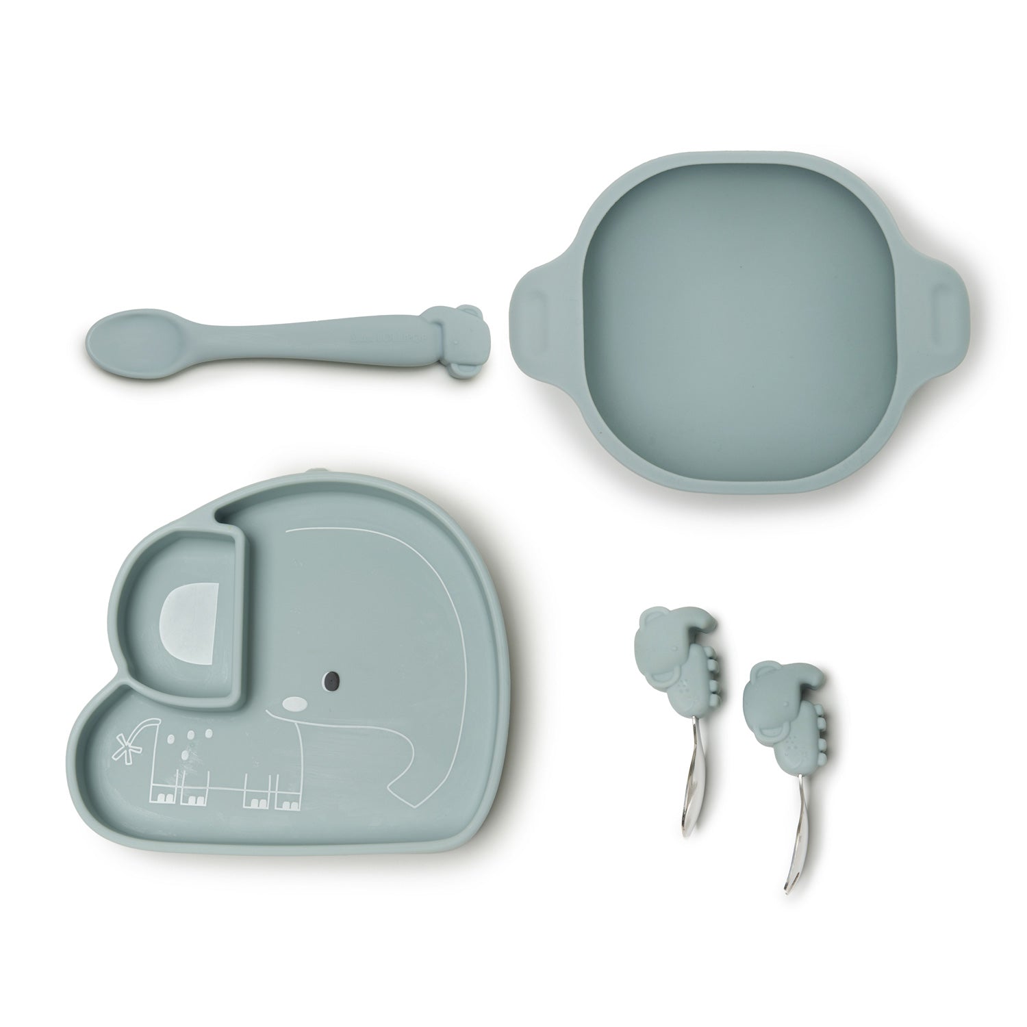 Loulou Lollipop Silicone Suction Snack Plate - Elephant
