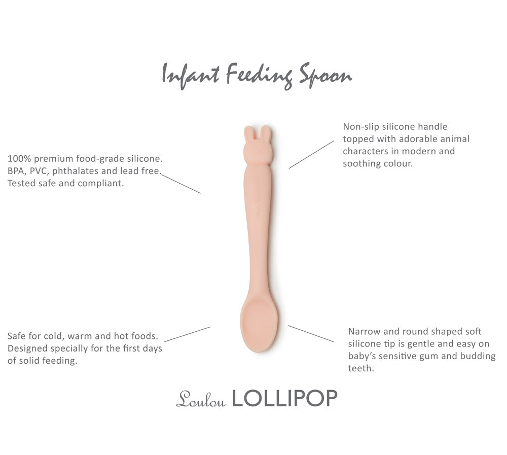 Loulou Lollipop Silicone Infant Feeding Spoon - Bunny