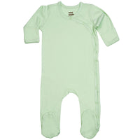 Organic Footie with Side Snaps Sage Green