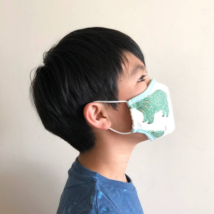 Kids Cotton Face Mask with filter pocket - Forest