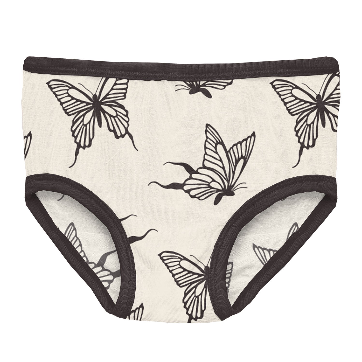 Kickee Pants Bamboo Girls Underwear - Natural Swallowtail