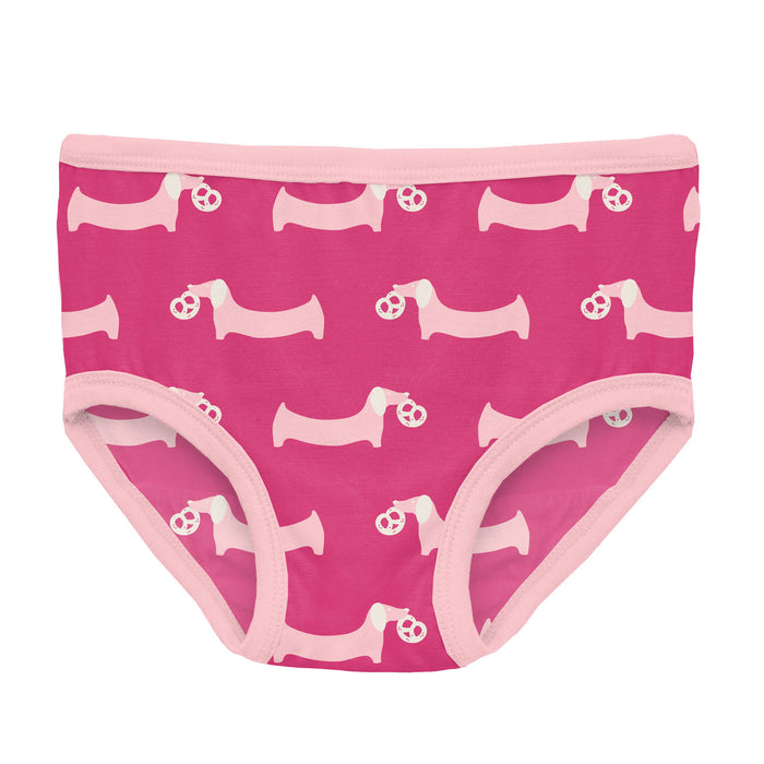 Kickee Pants Bamboo Footie with Zipper - Natural Beach Pup