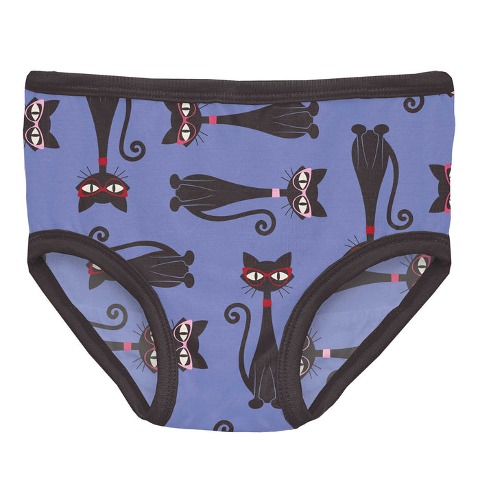 Kickee Pants Bamboo Girls Underwear - Forget Me Not Cool Cats