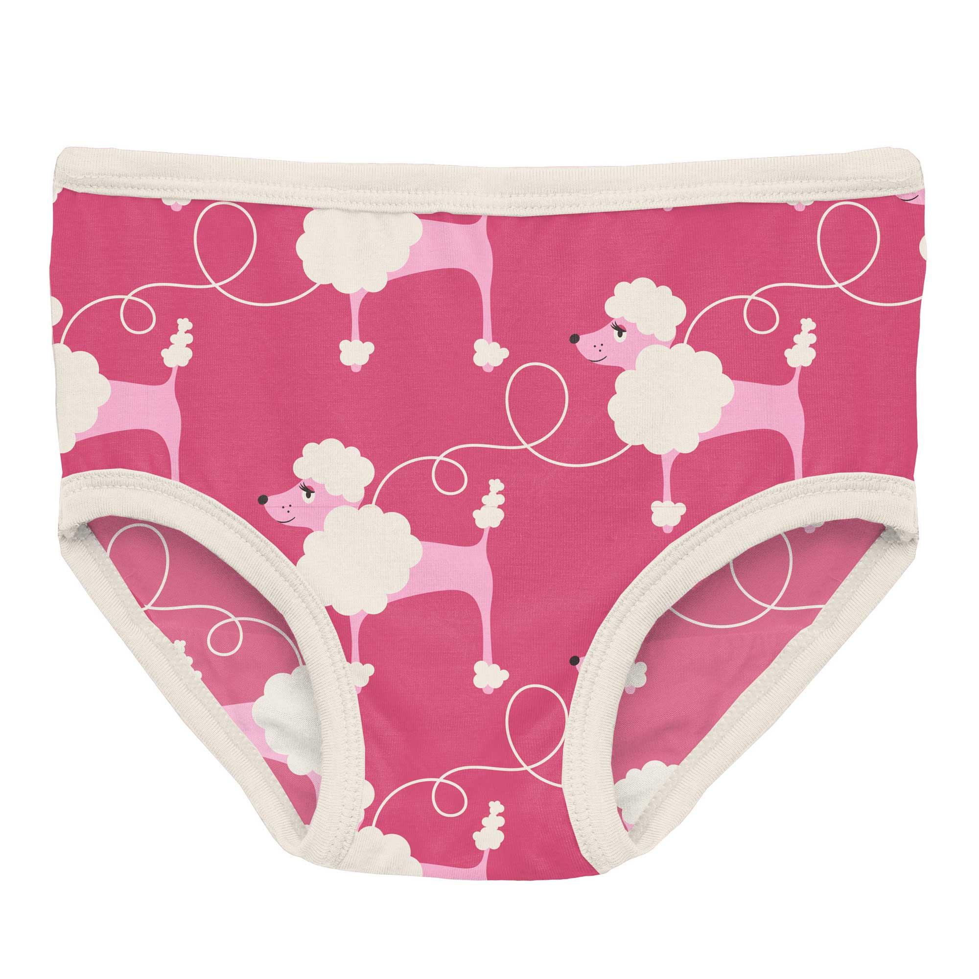 Kickee Pants Bamboo Girls Underwear - Flamingo Poodles