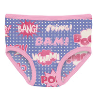 Kickee Pants Bamboo Girls Underwear - Forget Me Not Comic Onomatopoeia
