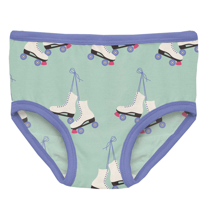 Kickee Pants Bamboo Girls Underwear - Pistachio Roller Skates