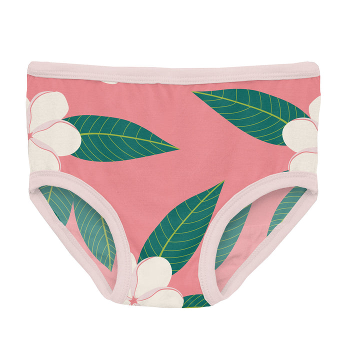 Kickee Pants Bamboo Girls Underwear - Strawberry Plumeria