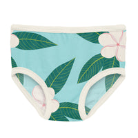 Kickee Pants Bamboo Girls Underwear - Summer Sky Plumeria