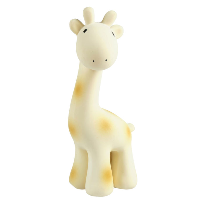 Tikiri Toys Natural Rubber Rattle, Teether & Bath Toy - Giraffe